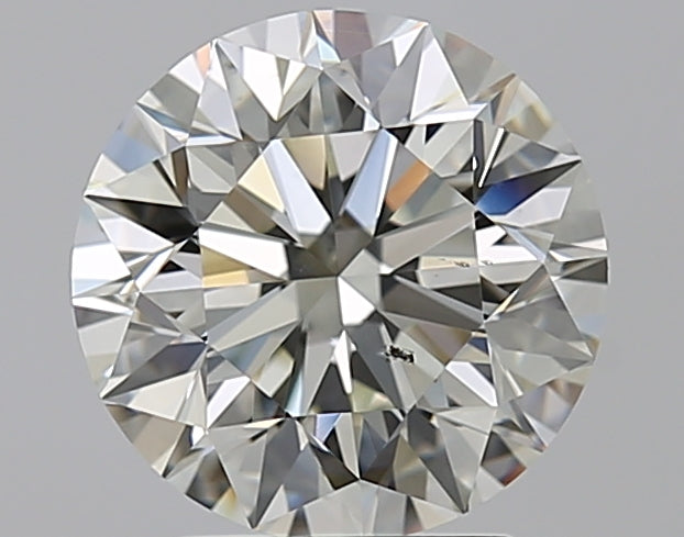 2.5 Carat Round Natural Diamond with  Cut Diamond in 14KT  view 1
