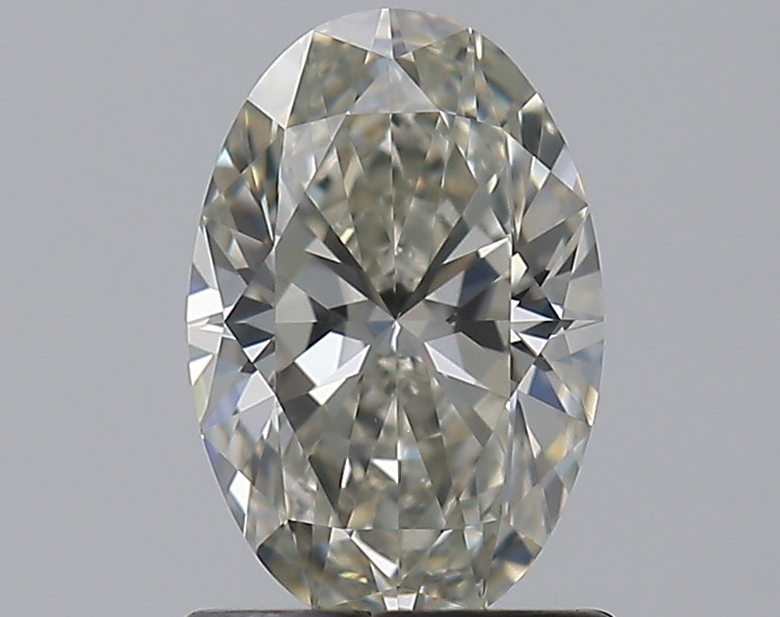 1.01 Carat Oval Natural Diamond with  Cut Diamond in 14KT  view 1

