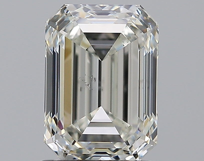 1.71 Carat Emerald Natural Diamond with  Cut Diamond in 14KT  view 1
