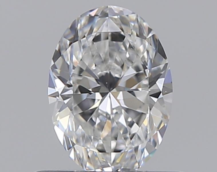 0.5 Carat Oval Natural Diamond with  Cut Diamond in 14KT  view 1
