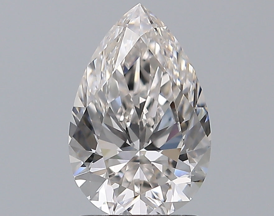 1.59 Carat Pear Natural Diamond with  Cut Diamond in 14KT  view 1
