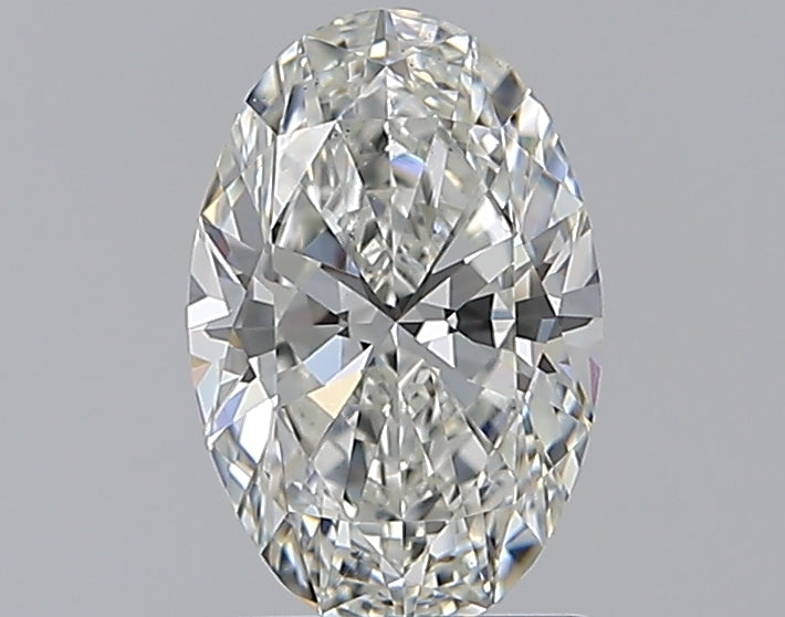1.55 Carat Oval Natural Diamond with  Cut Diamond in 14KT  view 1
