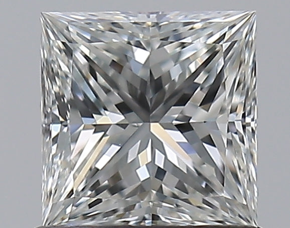 0.82 Carat Princess Natural Diamond with  Cut Diamond in 14KT  view 1

