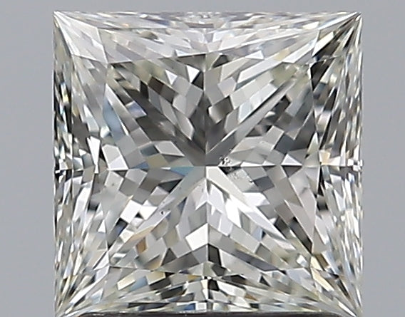 1.51 Carat Princess Natural Diamond with  Cut Diamond in 14KT  view 1

