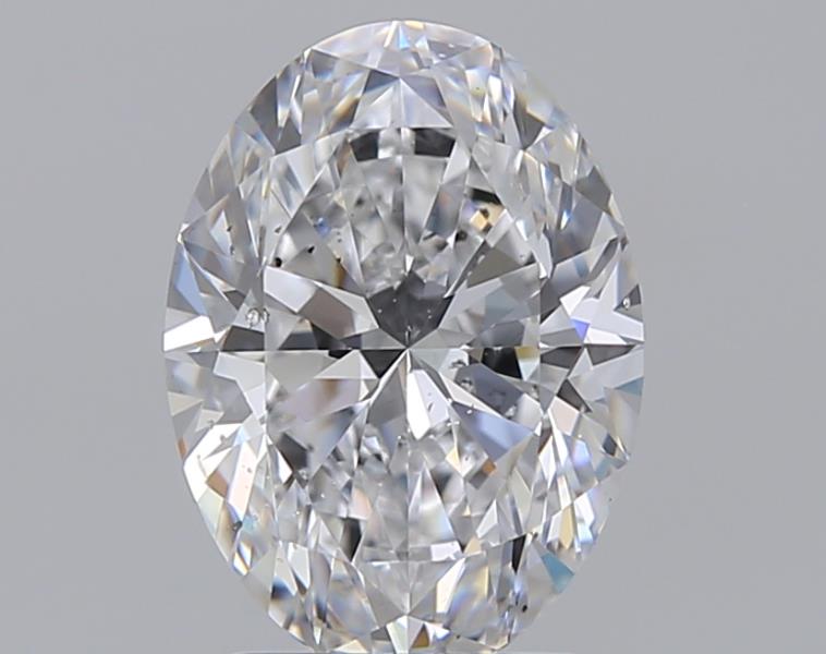 2.0 Carat Oval Natural Diamond with  Cut Diamond in 14KT  view 1
