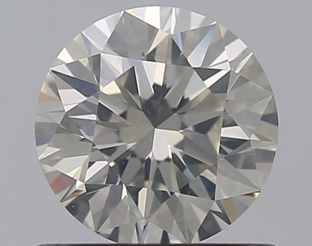 0.65 Carat Round Natural Diamond with  Cut Diamond in 14KT  view 1
