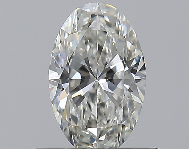 0.5 Carat Oval Natural Diamond with  Cut Diamond in 14KT  view 1
