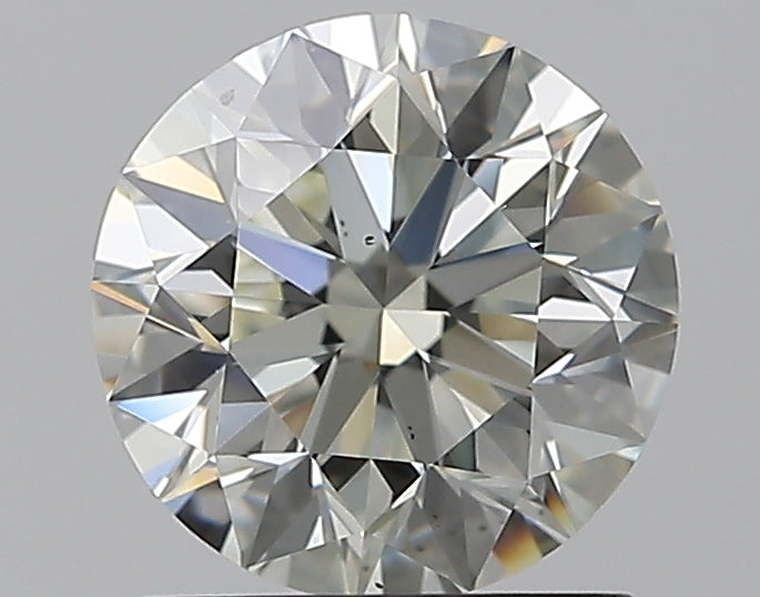 1.29 Carat Round Natural Diamond with  Cut Diamond in 14KT  view 1
