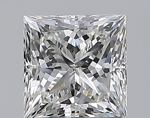 1.51 Carat Princess Natural Diamond with  Cut Diamond in 14KT  view 1
