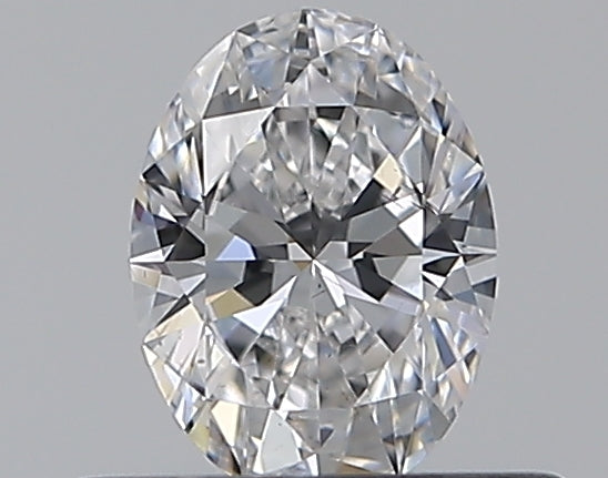 0.41 Carat Oval Natural Diamond with  Cut Diamond in 14KT  view 1
