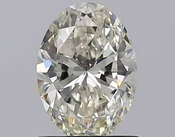 1.01 Carat Oval Natural Diamond with  Cut Diamond in 14KT  view 1
