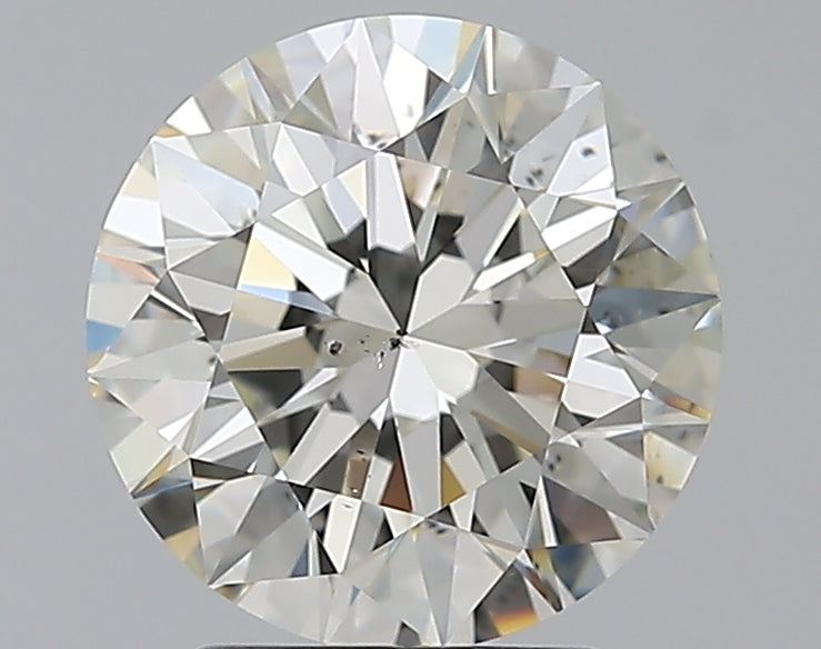 2.5 Carat Round Natural Diamond with  Cut Diamond in 14KT  view 1
