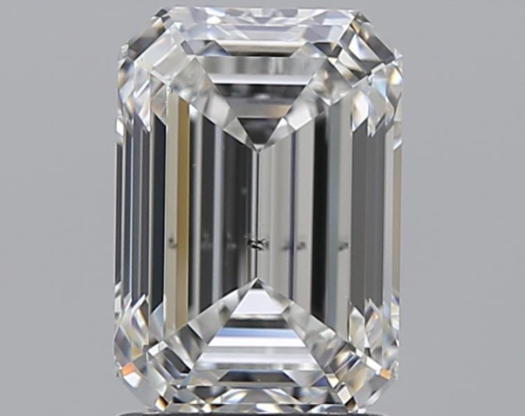 1.79 Carat Emerald Natural Diamond with  Cut Diamond in 14KT  view 1
