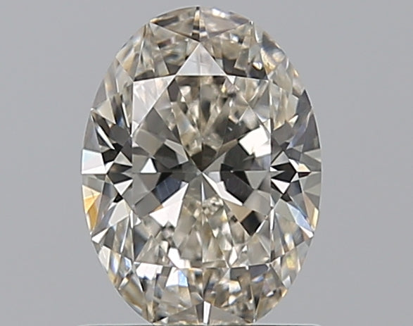 0.96 Carat Oval Natural Diamond with  Cut Diamond in 14KT  view 1
