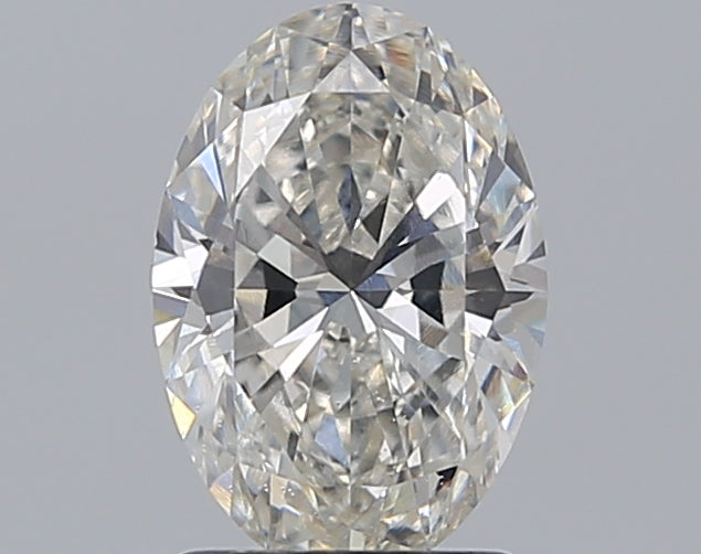 1.5 Carat Oval Natural Diamond with  Cut Diamond in 14KT  view 1
