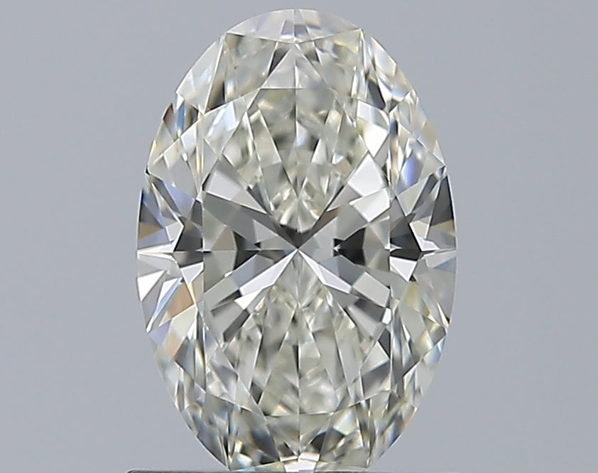 1.03 Carat Oval Natural Diamond with  Cut Diamond in 14KT  view 1

