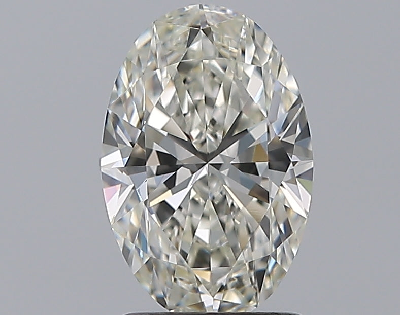 1.51 Carat Oval Natural Diamond with  Cut Diamond in 14KT  view 1

