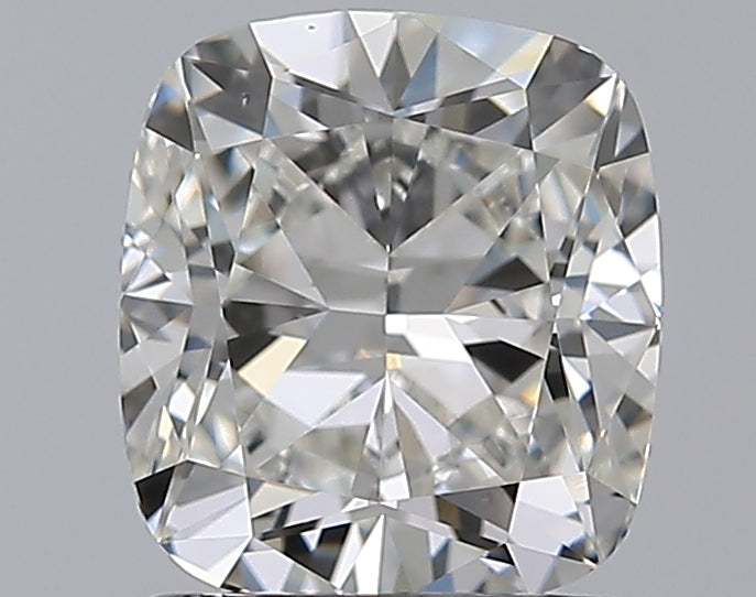 1.4 Carat Cushion Natural Diamond with  Cut Diamond in 14KT  view 1
