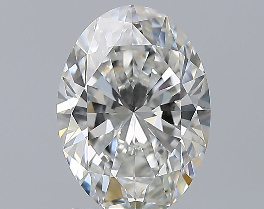 2.01 Carat Oval Natural Diamond with  Cut Diamond in 14KT  view 1
