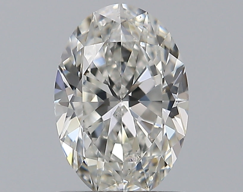0.8 Carat Oval Natural Diamond with  Cut Diamond in 14KT  view 1
