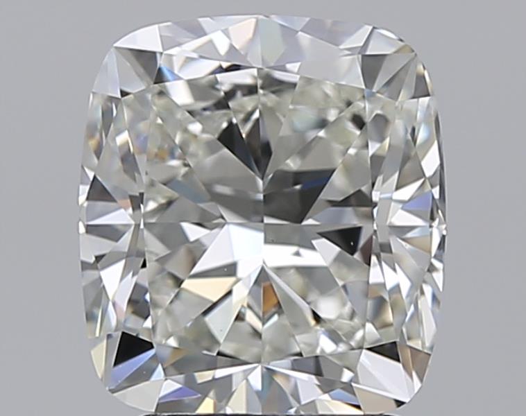 2.6 Carat Cushion Natural Diamond with  Cut Diamond in 14KT  view 1

