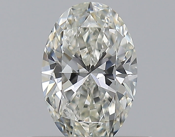 0.41 Carat Oval Natural Diamond with  Cut Diamond in 14KT  view 1
