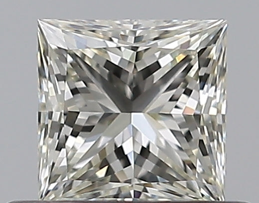 0.42 Carat Princess Natural Diamond with  Cut Diamond in 14KT  view 1
