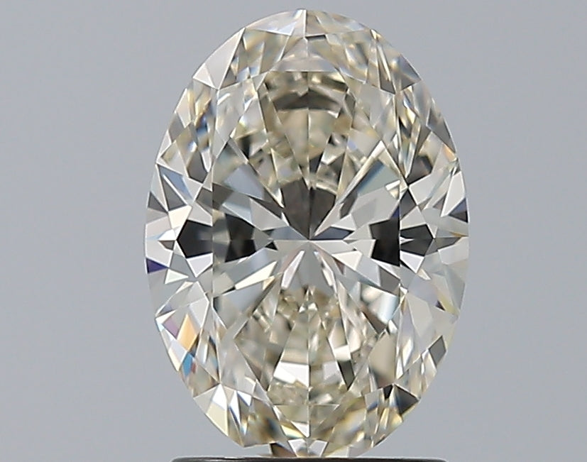 1.82 Carat Oval Natural Diamond with  Cut Diamond in 14KT  view 1
