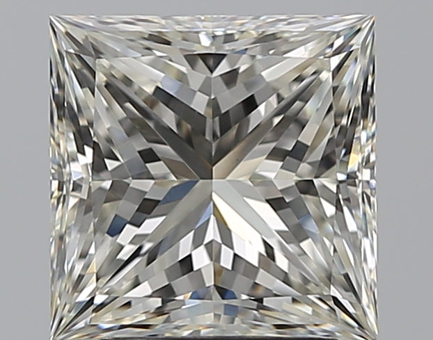 2.6 Carat Princess Natural Diamond with  Cut Diamond in 14KT  view 1
