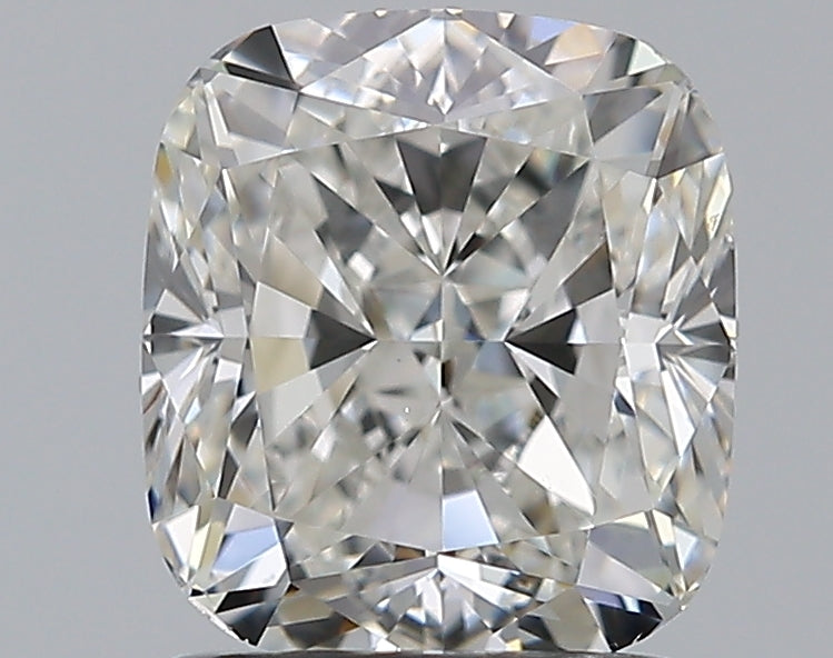 1.5 Carat Cushion Natural Diamond with  Cut Diamond in 14KT  view 1
