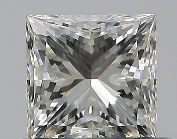 0.5 Carat Princess Natural Diamond with  Cut Diamond in 14KT  view 1
