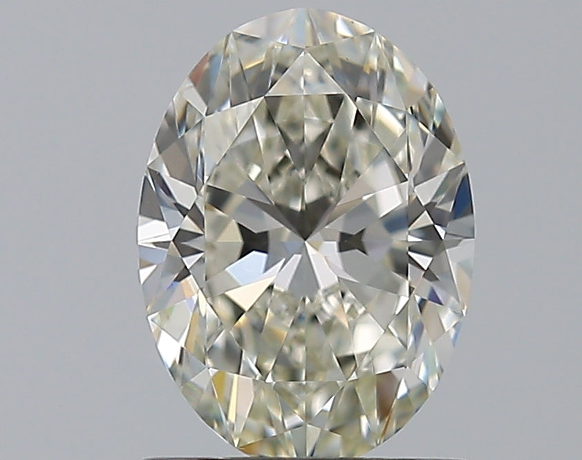 1.21 Carat Oval Natural Diamond with  Cut Diamond in 14KT  view 1
