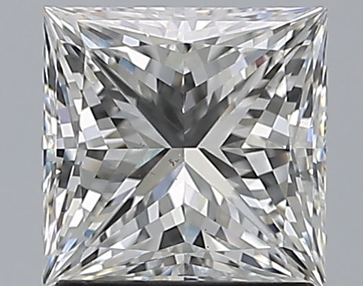 1.61 Carat Princess Natural Diamond with  Cut Diamond in 14KT  view 1
