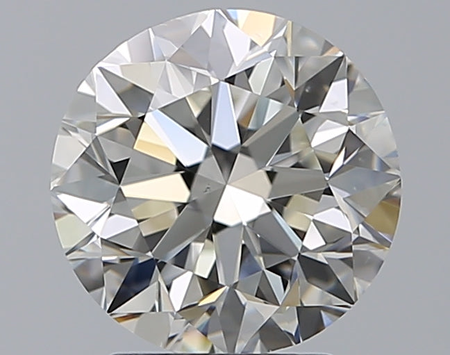 2.5 Carat Round Natural Diamond with  Cut Diamond in 14KT  view 1
