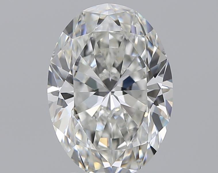 2.6 Carat Oval Natural Diamond with  Cut Diamond in 14KT  view 1
