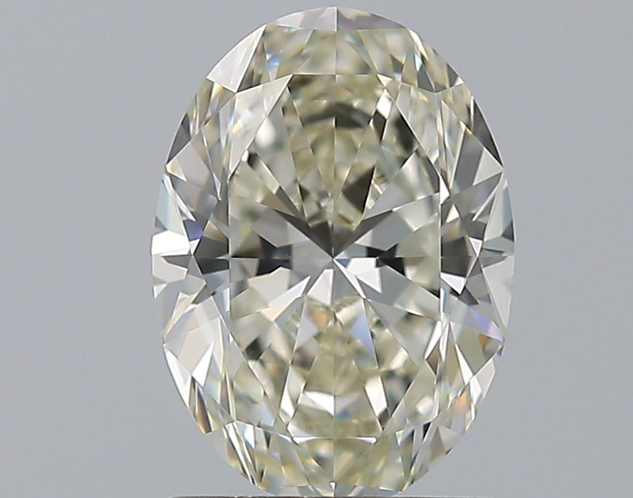1.5 Carat Oval Natural Diamond with  Cut Diamond in 14KT  view 1

