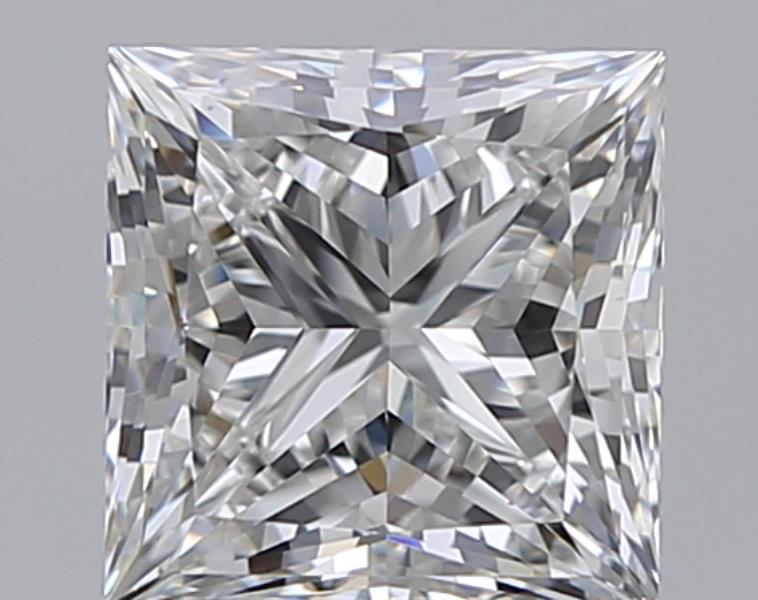 2.01 Carat Princess Natural Diamond with  Cut Diamond in 14KT  view 1
