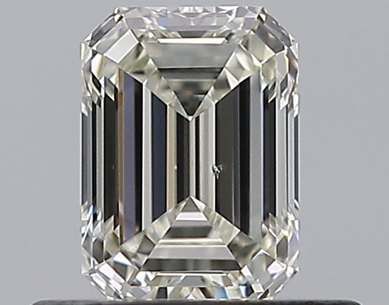 0.5 Carat Emerald Natural Diamond with  Cut Diamond in 14KT  view 1
