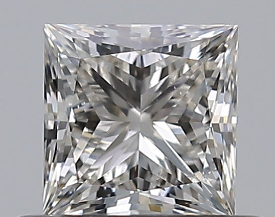 0.59 Carat Princess Natural Diamond with  Cut Diamond in 14KT  view 1
