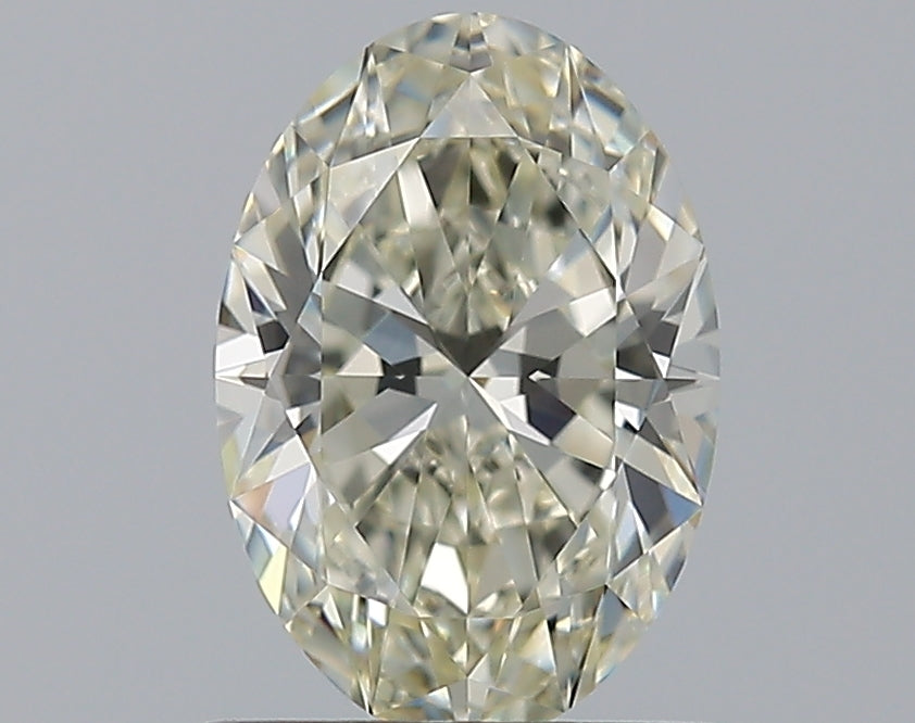 1.01 Carat Oval Natural Diamond with  Cut Diamond in 14KT  view 1
