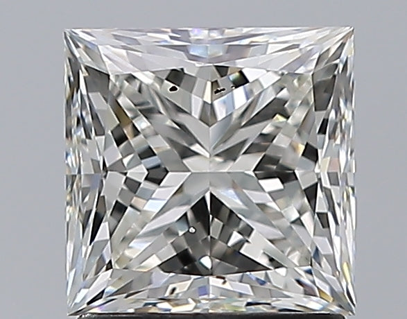 1.72 Carat Princess Natural Diamond with  Cut Diamond in 14KT  view 1
