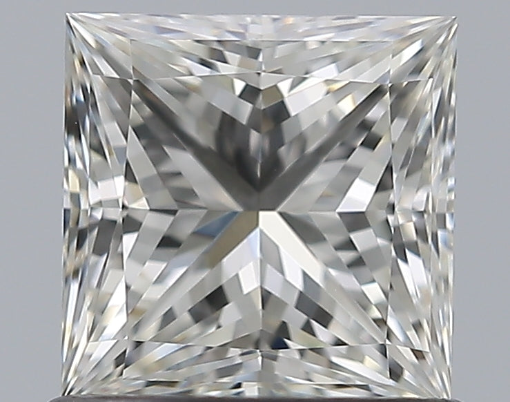 0.82 Carat Princess Natural Diamond with  Cut Diamond in 14KT  view 1
