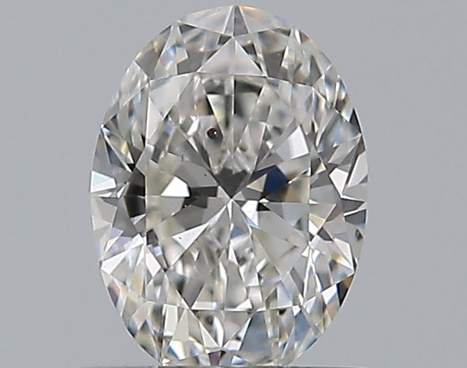 0.5 Carat Oval Natural Diamond with  Cut Diamond in 14KT  view 1
