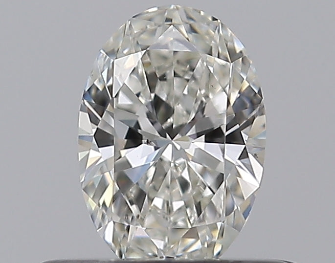 0.38 Carat Oval Natural Diamond with  Cut Diamond in 14KT  view 1
