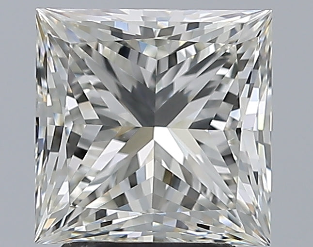 2.52 Carat Princess Natural Diamond with  Cut Diamond in 14KT  view 1
