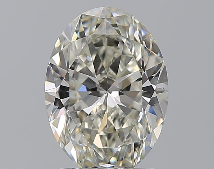 1.79 Carat Oval Natural Diamond with  Cut Diamond in 14KT  view 1
