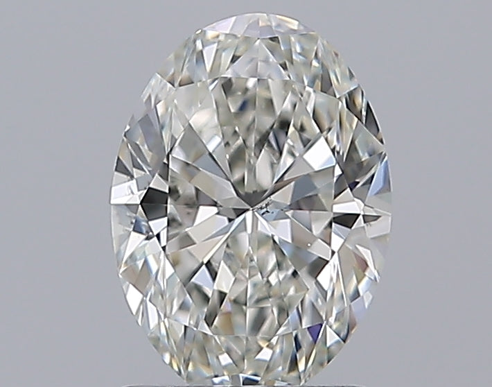 1.3 Carat Oval Natural Diamond with  Cut Diamond in 14KT  view 1

