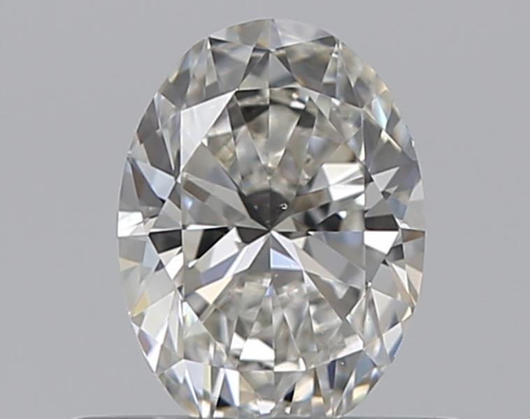 0.4 Carat Oval Natural Diamond with  Cut Diamond in 14KT  view 1
