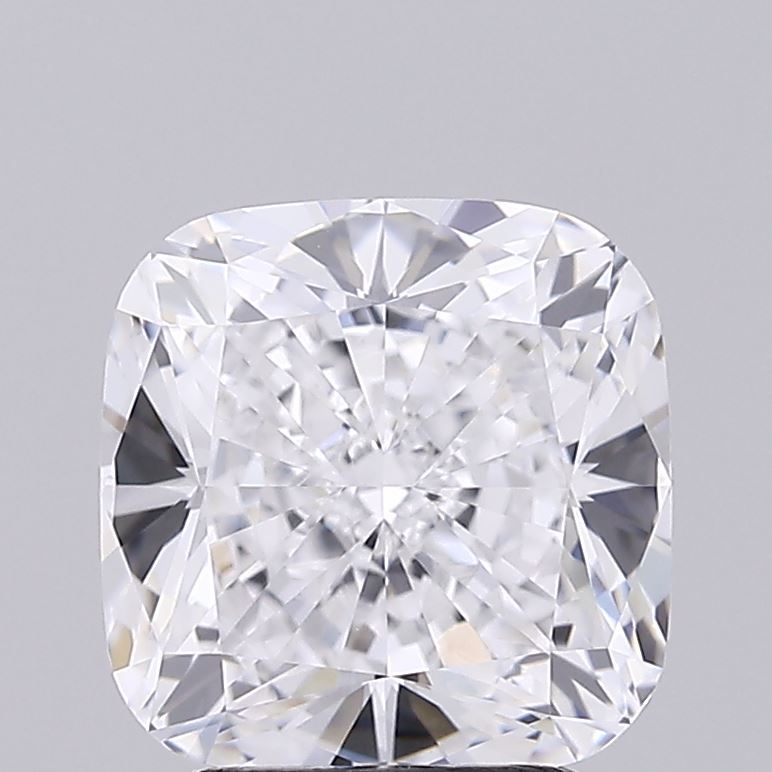 3.0 Carat Cushion Lab Diamond with  Cut Diamond in 14KT  view 1
