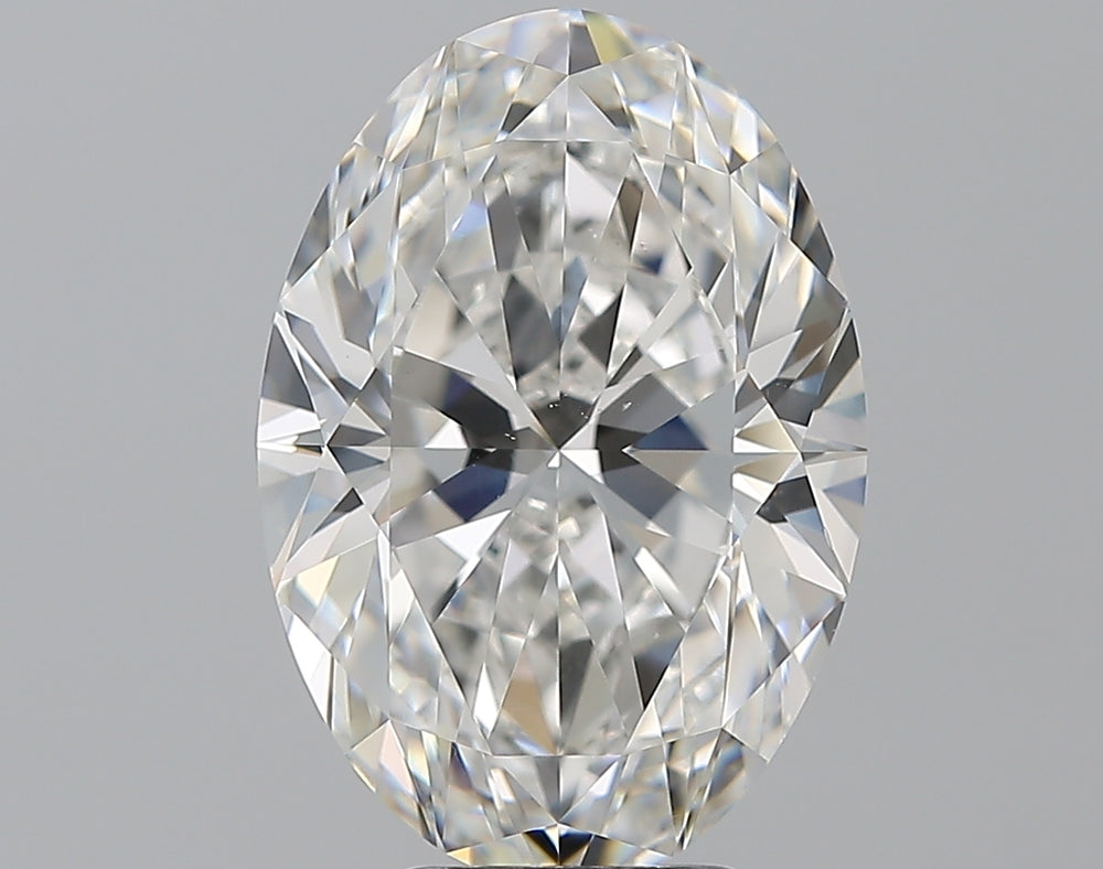 5.9 Carat Oval Natural Diamond with  Cut Diamond in 14KT  view 1
